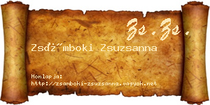 Zsámboki Zsuzsanna névjegykártya